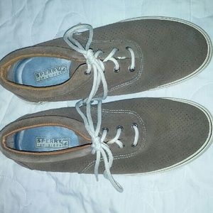 😰LAST DAY😰Perforated Leather Sperry Top Sider