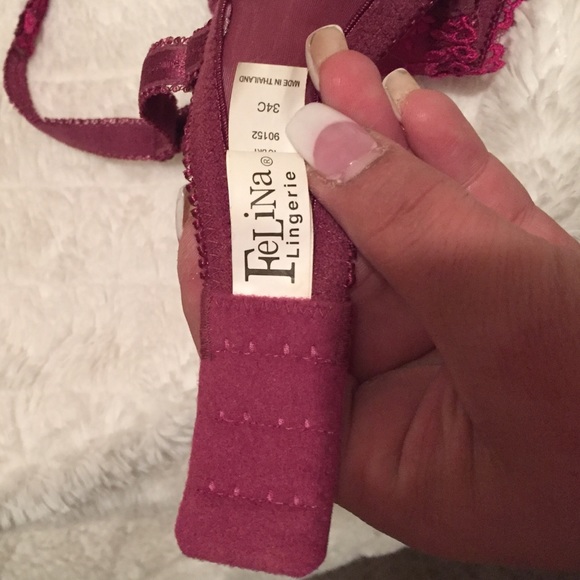 Burgundy Bra sz 34C an Panty sz M - Picture 3 of 4