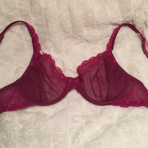 Burgundy Bra sz 34C an Panty sz M - Picture 2 of 4