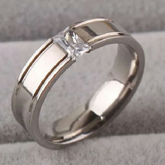 Brand 🆕 Titanium Stainless Steel CZ Ring!!