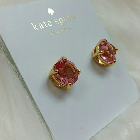 ♠️Last Pair♠️ kate spade pink crystal earrings - Picture 2 of 4