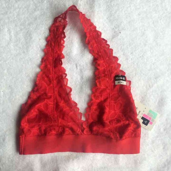 NWT VS Pink Lace Halter Bralette