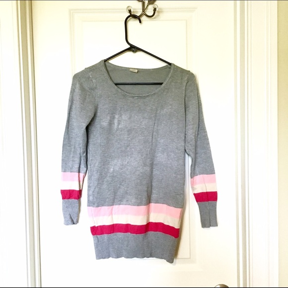 Pink & Grey Tunic Sweater - Picture 1 of 2