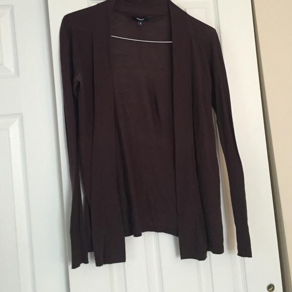 XS- Express- Brown Open Cardigan