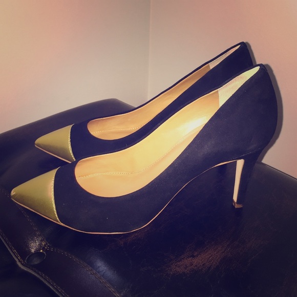 J Crew Suede Gold Tip Shoe