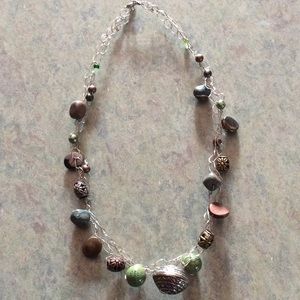 Crochet wire necklace