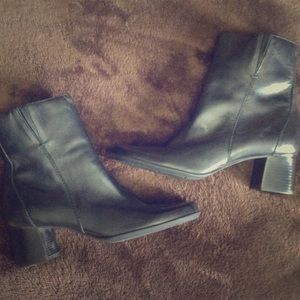 Women's black booties