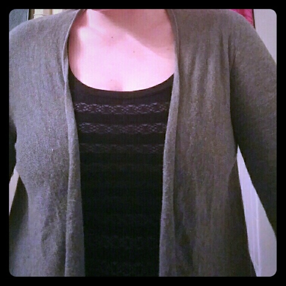 Express pretty rayon cardigan w/stitching detail - Picture 1 of 3