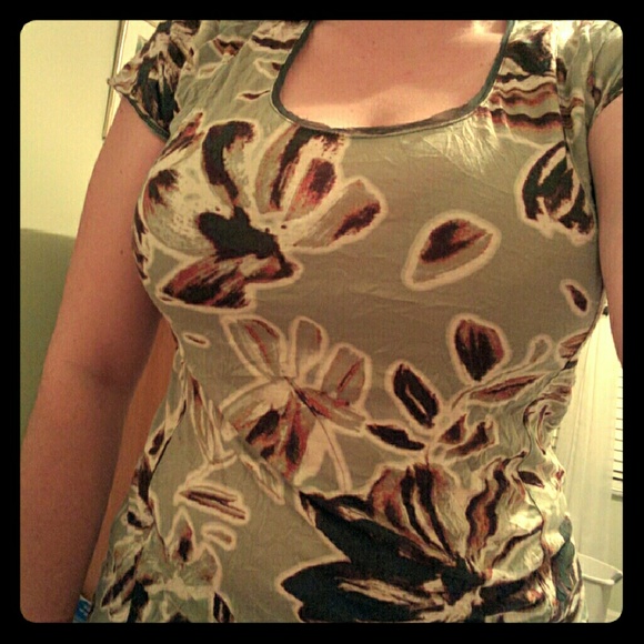 Simply Vera pretty flowery patterned tee - Picture 1 of 4