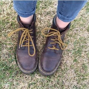 brown doc martens