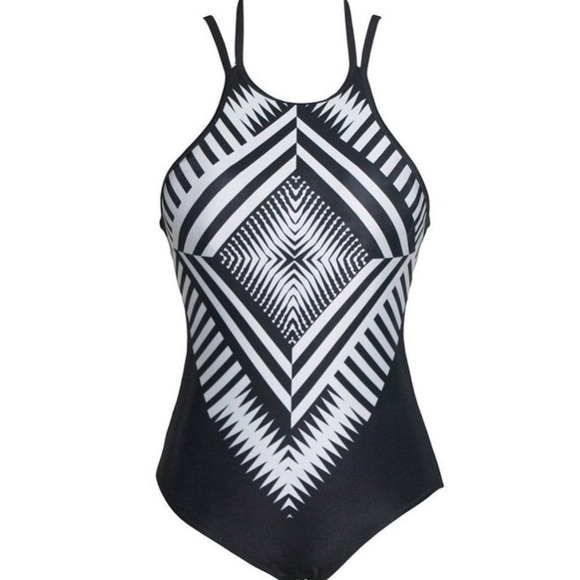 💕Backless Geometric One Piece😍 - Picture 2 of 4