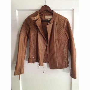 Michael Kors Genuine Leather Jacket - Small