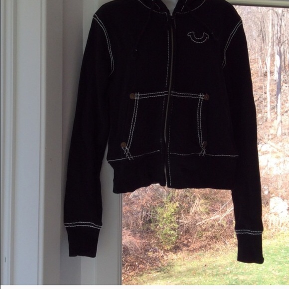 Black true religion hoodie