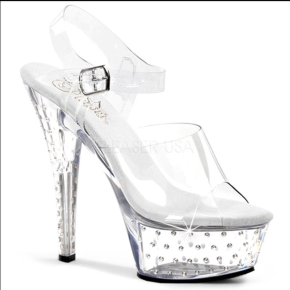 Pleaser Rhinestone Platform Heels
