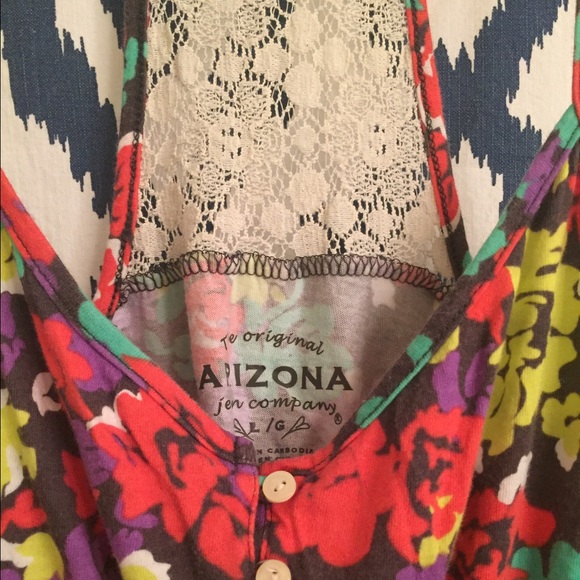 SOLD - Arizona Floral Print Racerback Dress -L - Picture 2 of 3