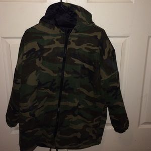 A nice long camo jacket!