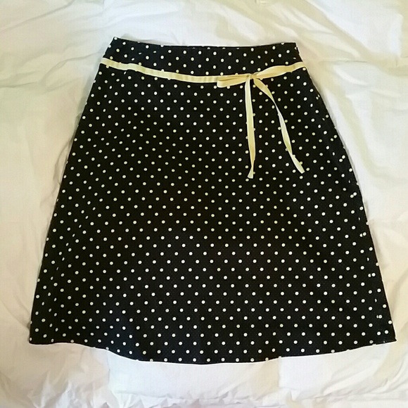 Polka-dot A-line skirt