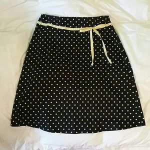 Polka-dot A-line skirt