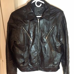 L-Black Leather Jacket