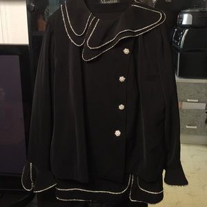 Black suit &diamond trim