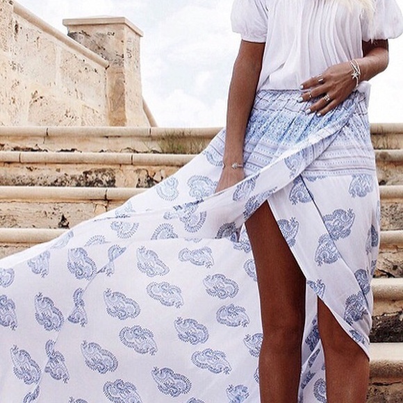 💠SALE💠Sexy Wrap Boho Print Maxi Skirt - Picture 2 of 4