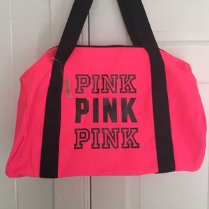 Pink Victoria's Secret Gym Duffle Bag NWT