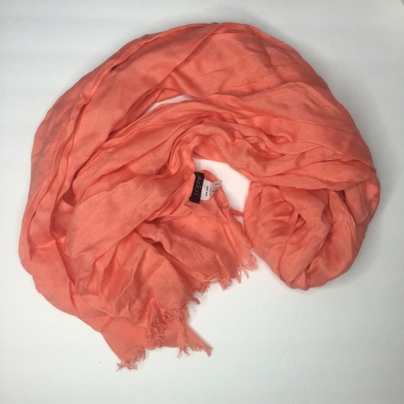 J. Crew Coral Scarf Bright Colorful Scarf