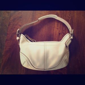 COACH White Leather Bag