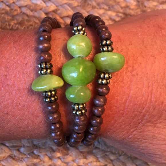 Set of 3 Beaded Bracelets - Picture 2 of 2