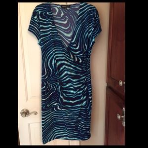 Jones New York blue waves dress