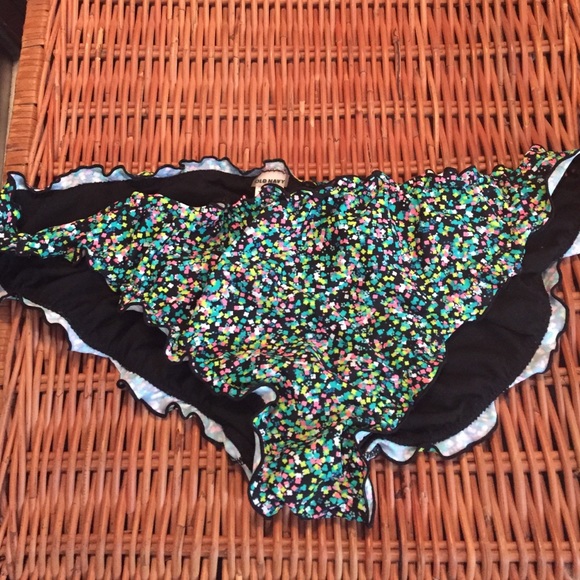 OLD NAVY ruched floral bikini bottom