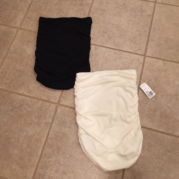 Forever 21 rouched skirts black and white