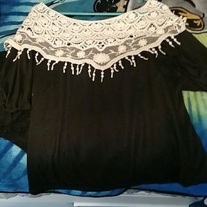 Black lace tunic