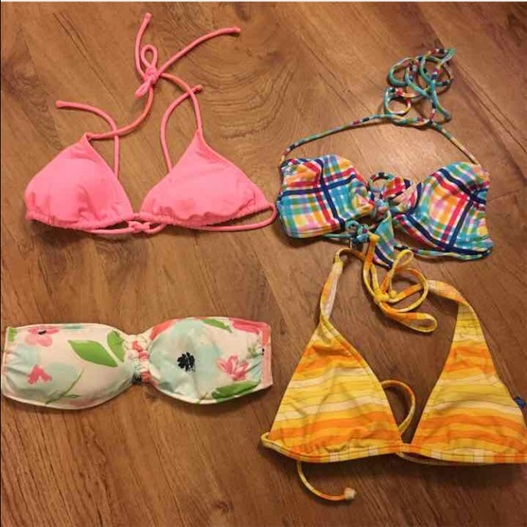 Bundle of 4 small bikini tops