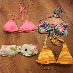 Bundle of 4 small bikini tops