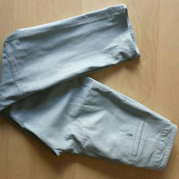 High End High Waist Genuine Leather Pants - Picture 1 of 4
