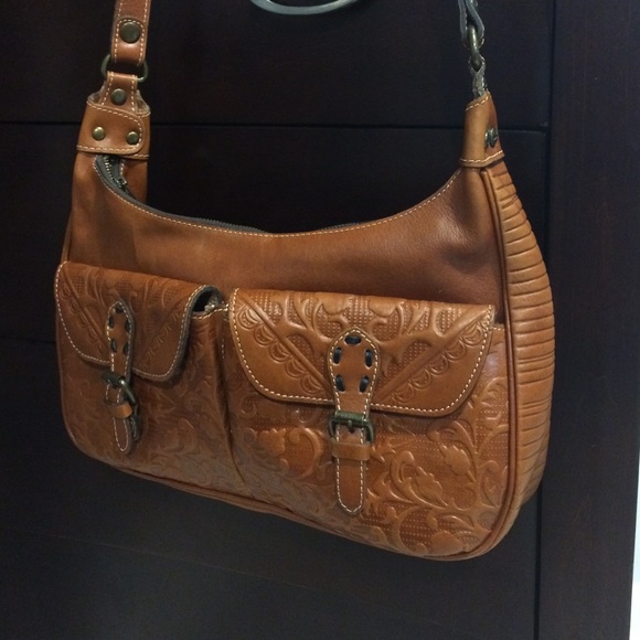 Tooled leather purse