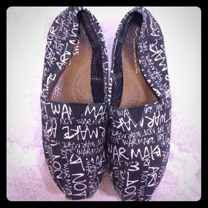Make Art Not War TOMS (authentic)