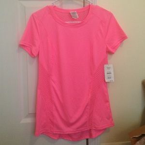 Neon pink work out shirt
