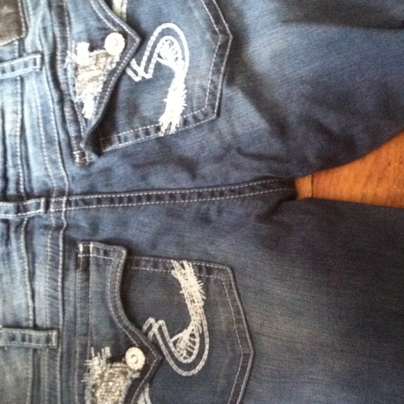 Silver Jeans with bling