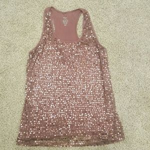 Pink Sequenced Tank Top