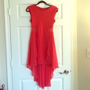 Bebe orange high low bandage dress