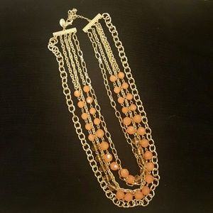 Charming Charlie's Pink and Gold Necklace