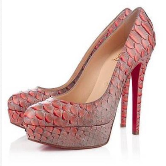 Christian Louboutin Shoes - Authentic Bianca 140 Python fairytale pumps