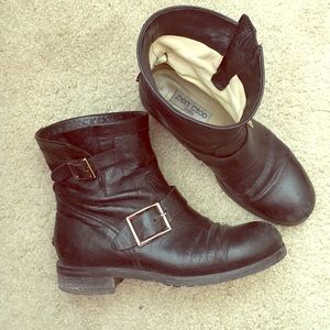 Jimmy Choo Youth Black Leather Boots (size 9)