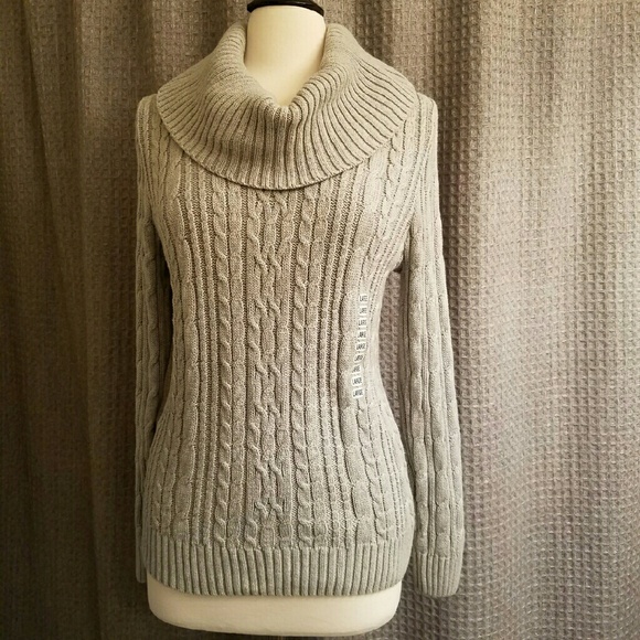 Cable Knit Cowl Neck Sweater