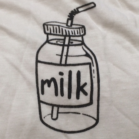 S O L D April Spirit Milk Tank Top Large (jr) - Picture 2 of 4