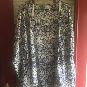 blue and white damask kimono 💙