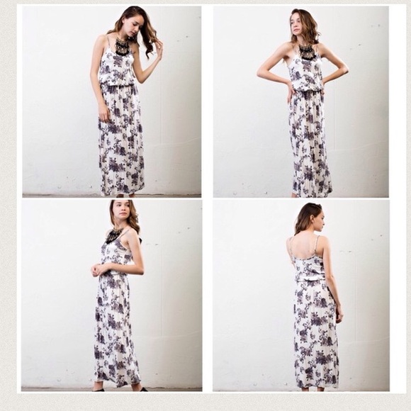 April Spirit Floral Maxi Dress Medium - Picture 2 of 2