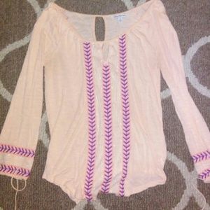 Boho Style Peach Shirt